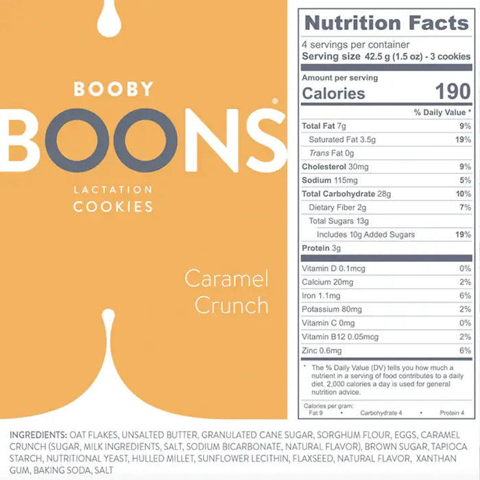 Booby Boons Lactation Cookies: Caramel Crunch