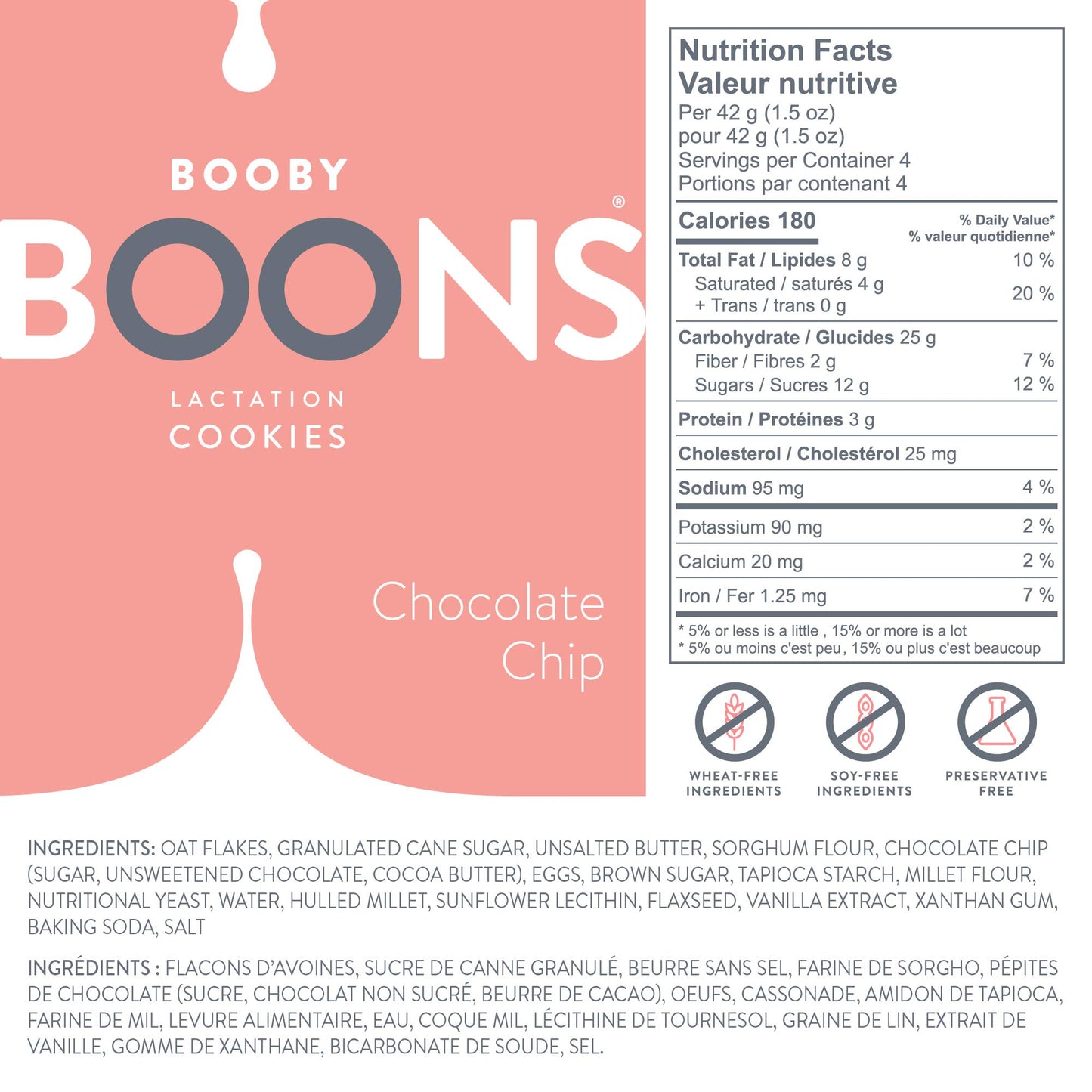Booby Boons Lactation Cookies: Chocolate Chip